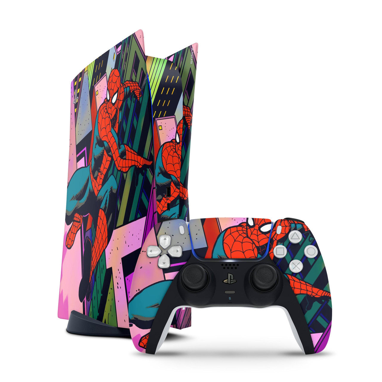 

Виниловые наклейки для Sony Ps4; PS4 Slim; PS4 Pro; PS5; PS5 Digital с крутым принтом человека паука