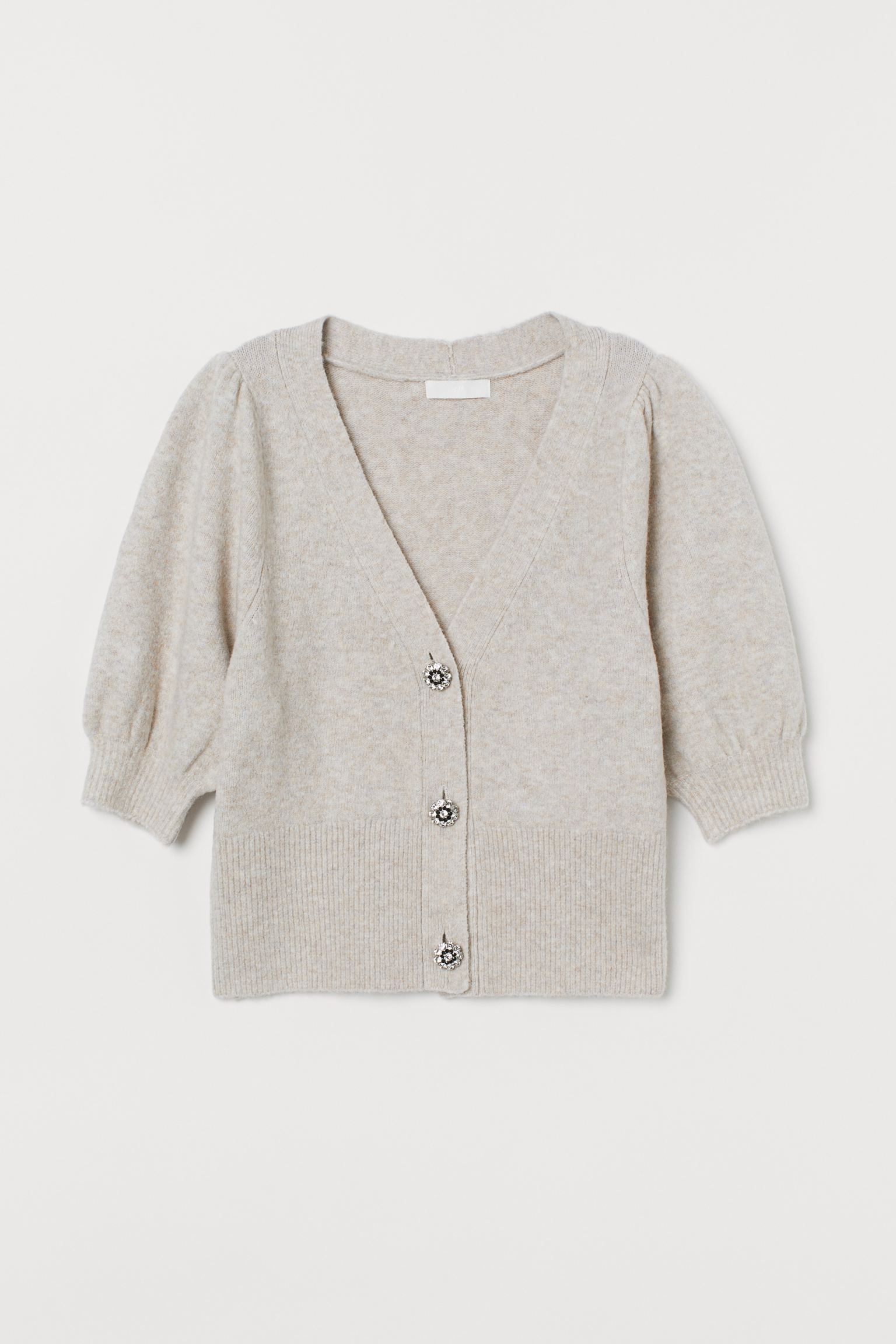 

Кардиган H&M M светло бежевый меланж 11038437011