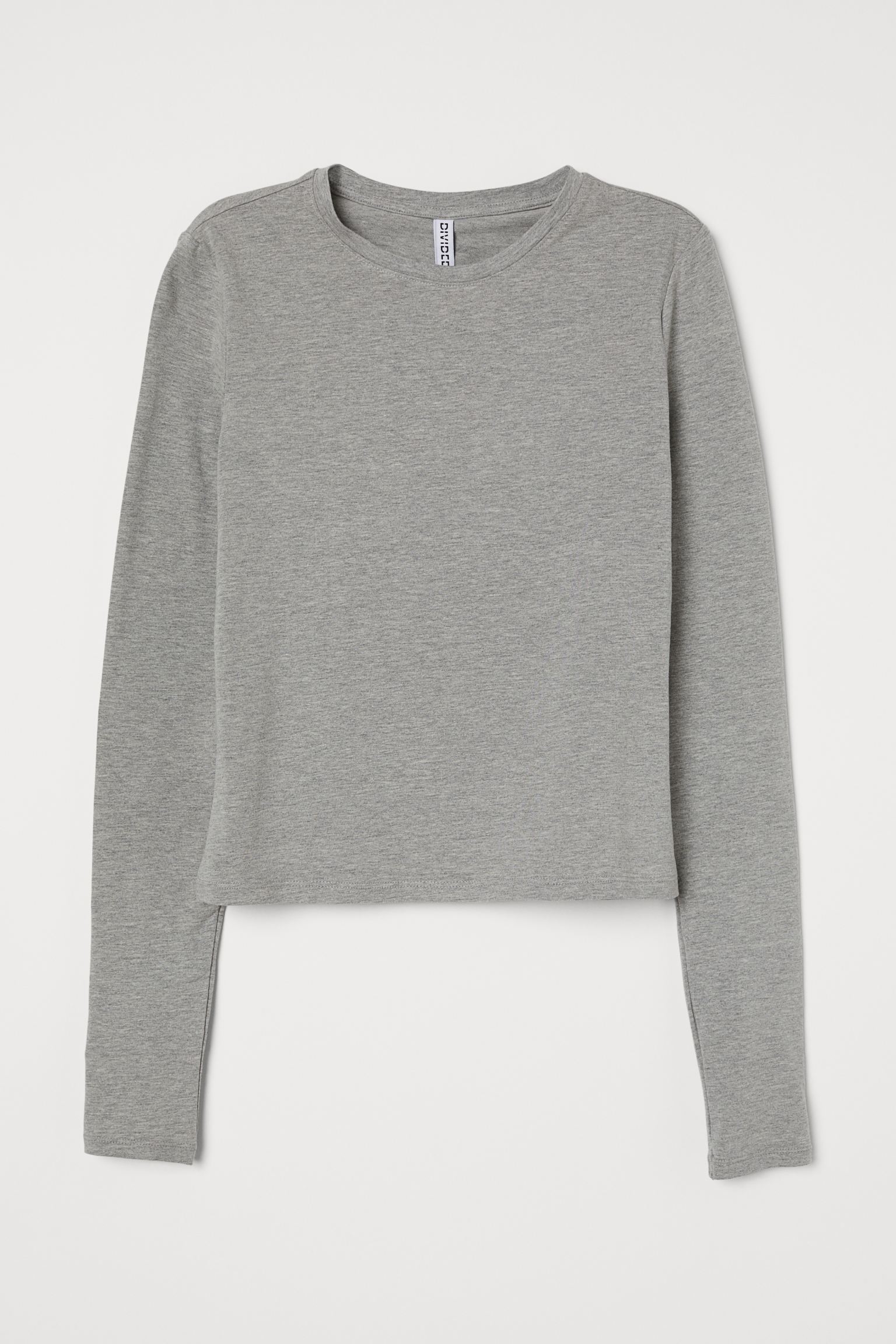 

Лонгслив H&M S серый меланж 17027621431