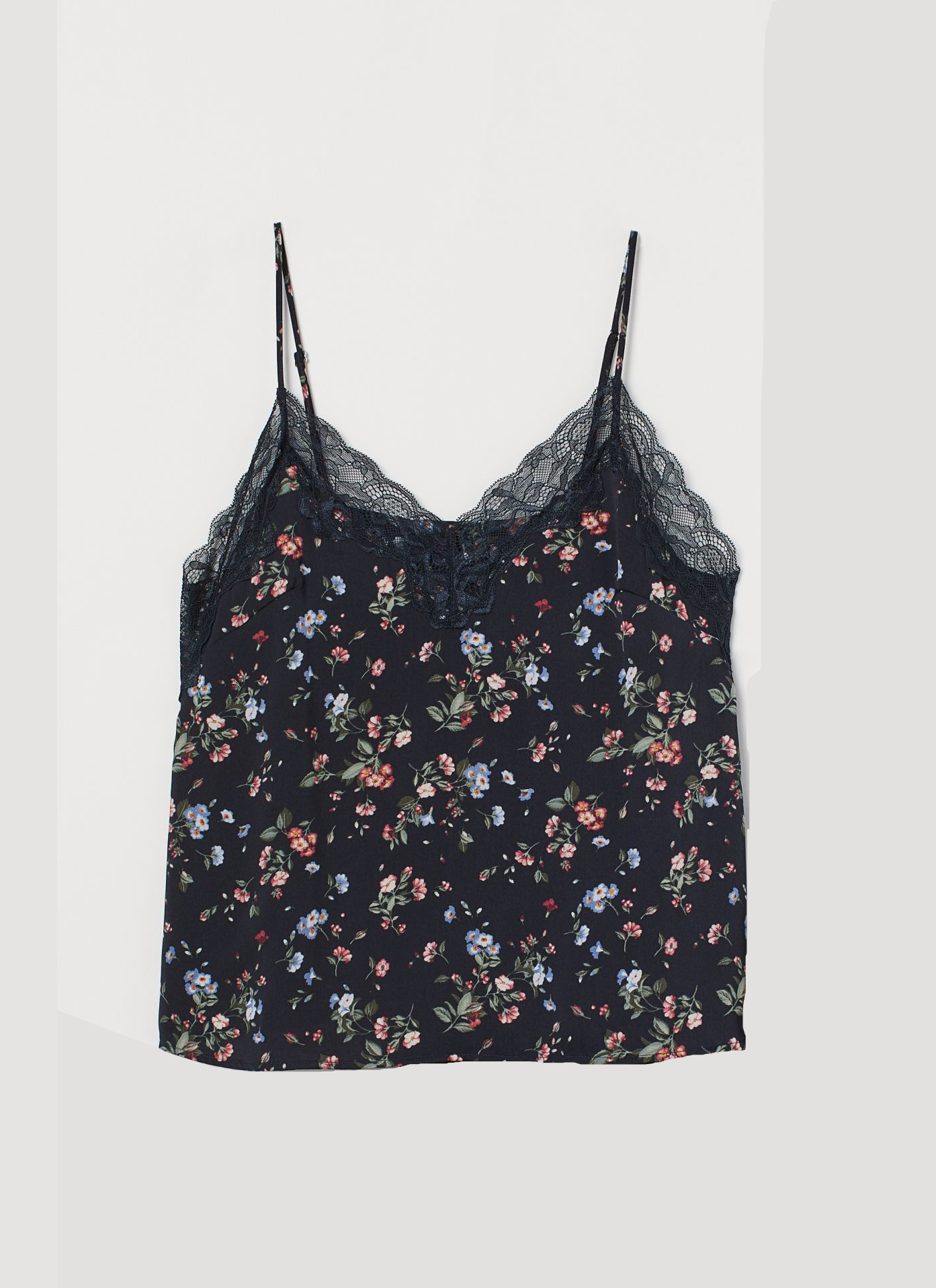 

Майка для сна H&M M темно синий цветы 22047563200