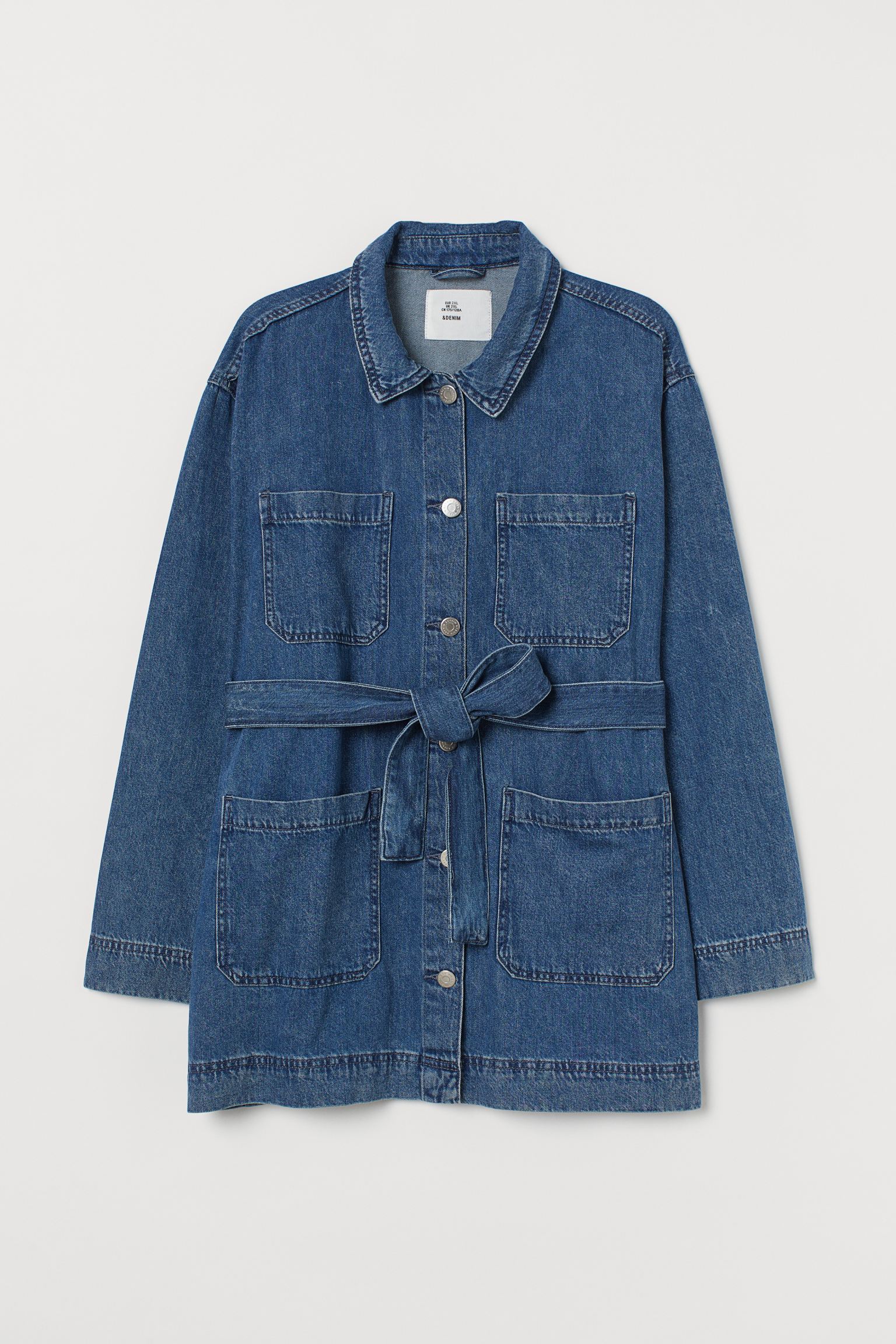 

Рубашка джинсовая H&M 3XL синий 27048442561