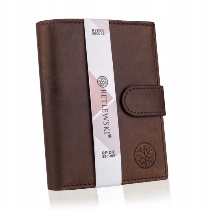 

Кошелёк кожаный мужской Betlewski с защитой RFID 12,8 х 10 х 2,5 см (BPM-HT-64) коричневый