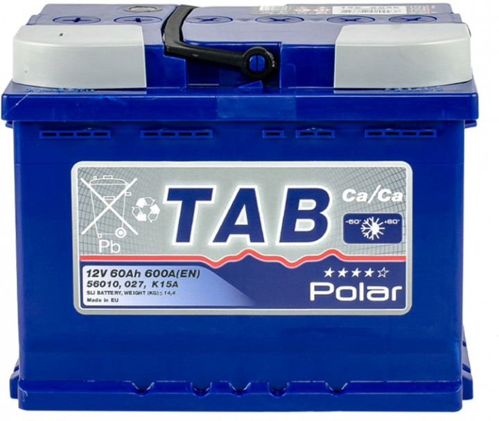 Автомобильный аккумулятор 60Ah 600EN TAB Polar Blue (+/-) (121 160 ...