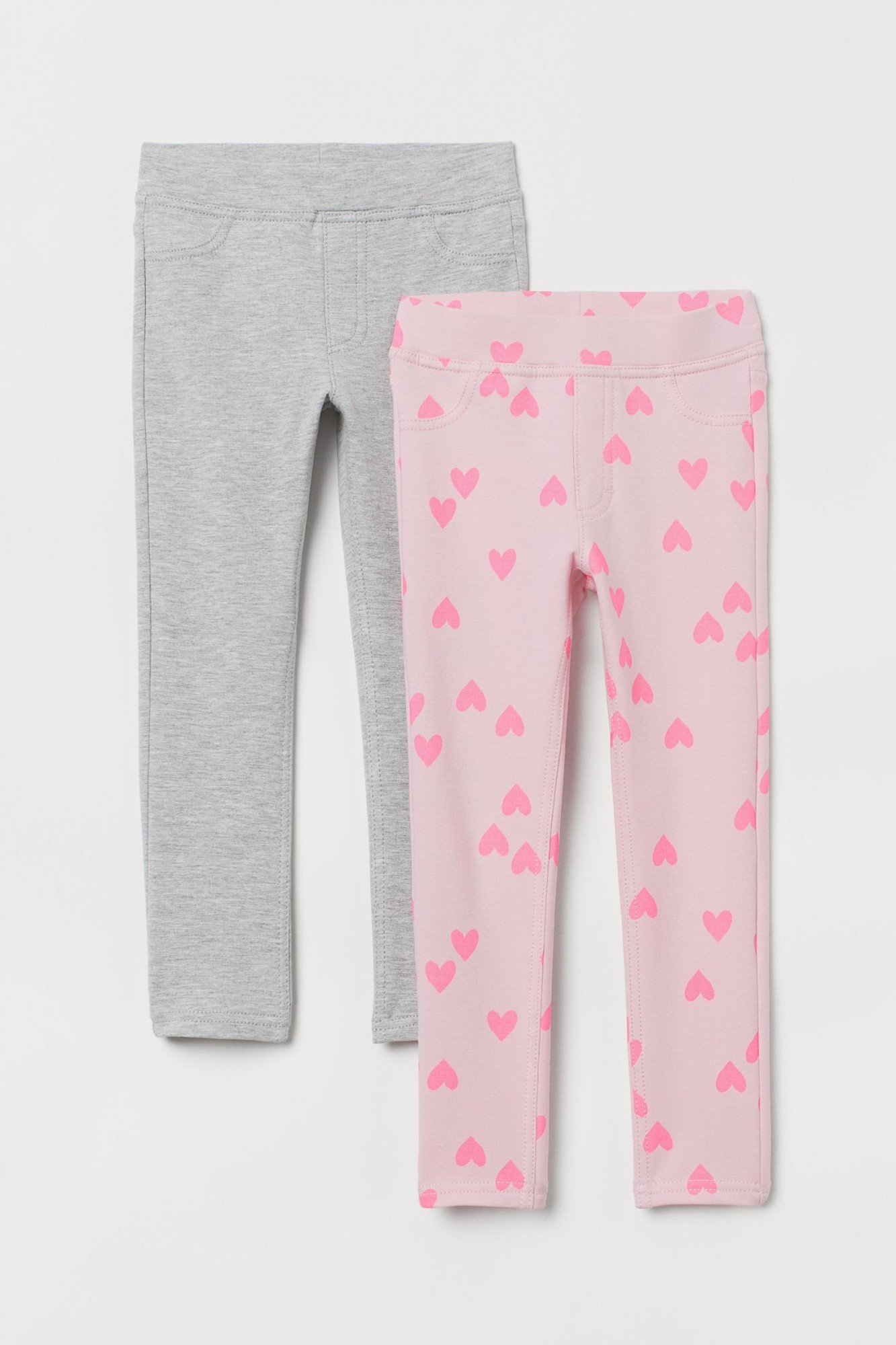 

Леггинсы (комплект 2шт.) H&M HOM92036 2-3года (98 см.) серо-розовый