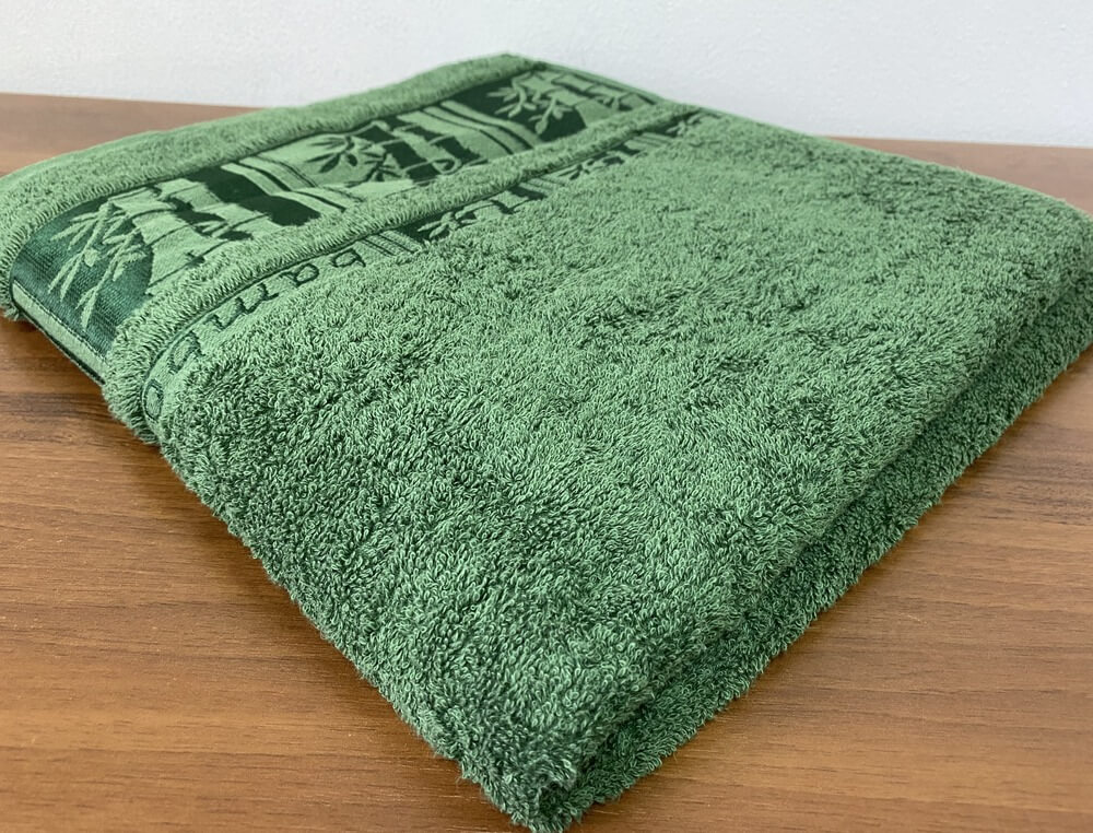 

Полотенце махровое 70х140 GM TEXTILE Узбекистан Bamboo new 450 г/м2 зеленое набор 3 шт