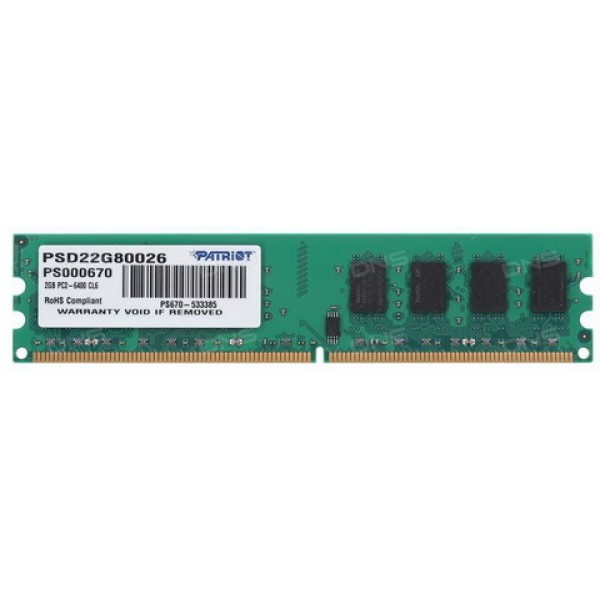 

DDR2 2GB/800 Patriot Signature Line (PSD22G80026)