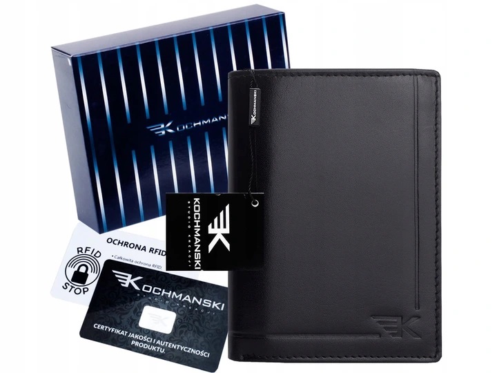 

Мужской кошелёк натуральная кожа Kochmanski RFID 13 х 10 х 2.5 см черный (RFID K-BAR-PC105-1039)