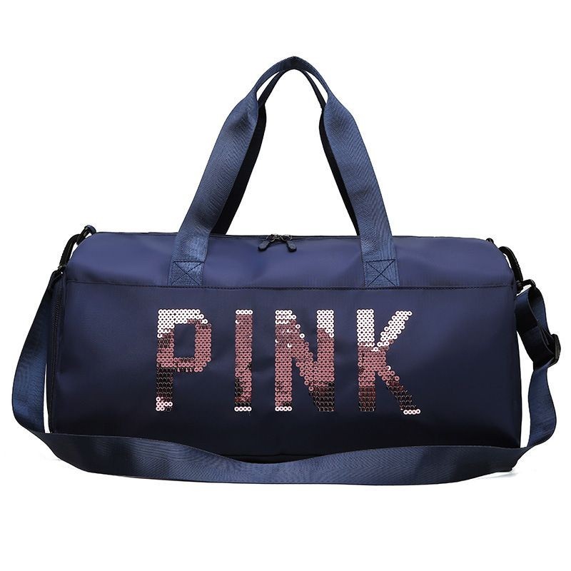 

Сумка Pink спортивная с пайетками синяя