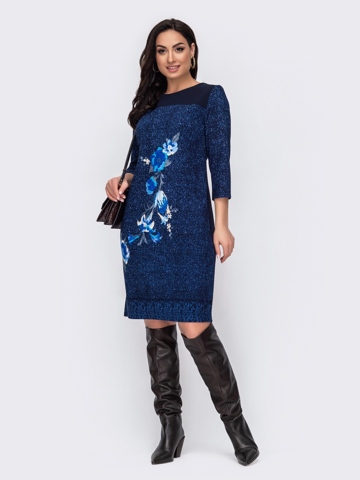 

Платье Molegi 1401205156 56 темно-синий