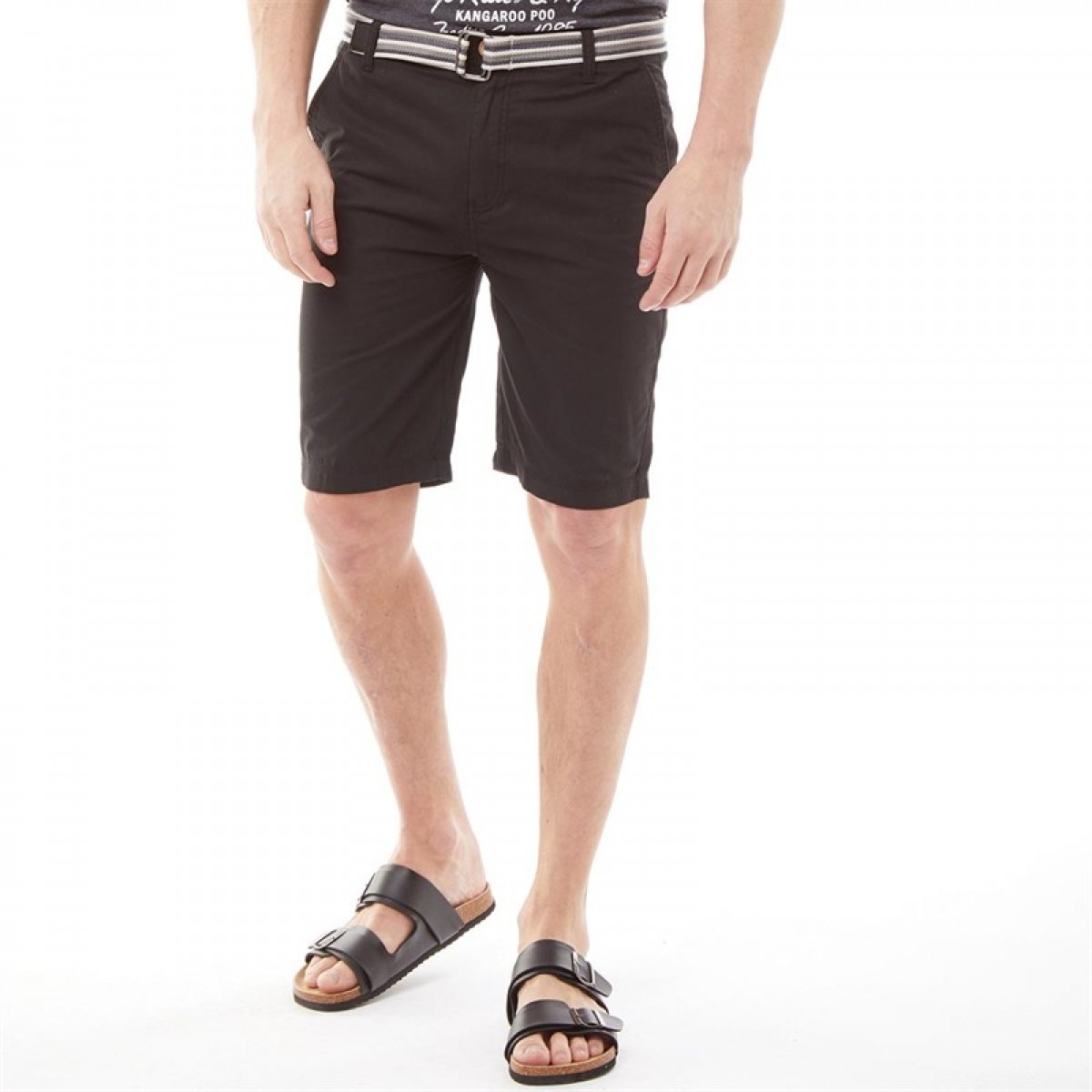 

Шорты Kangaroo Poo Cotton With Belt Black Black,  (46, Шорты Kangaroo Poo Cotton With Belt Black Black, M (46)