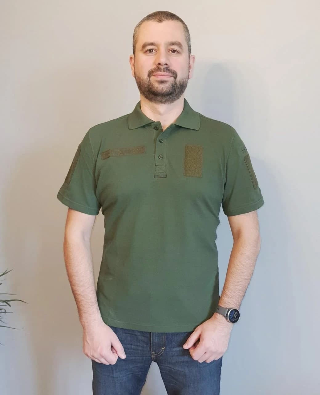 

Футболка Trend хлопковая Поло ARMY 60-62 олива 0135OL