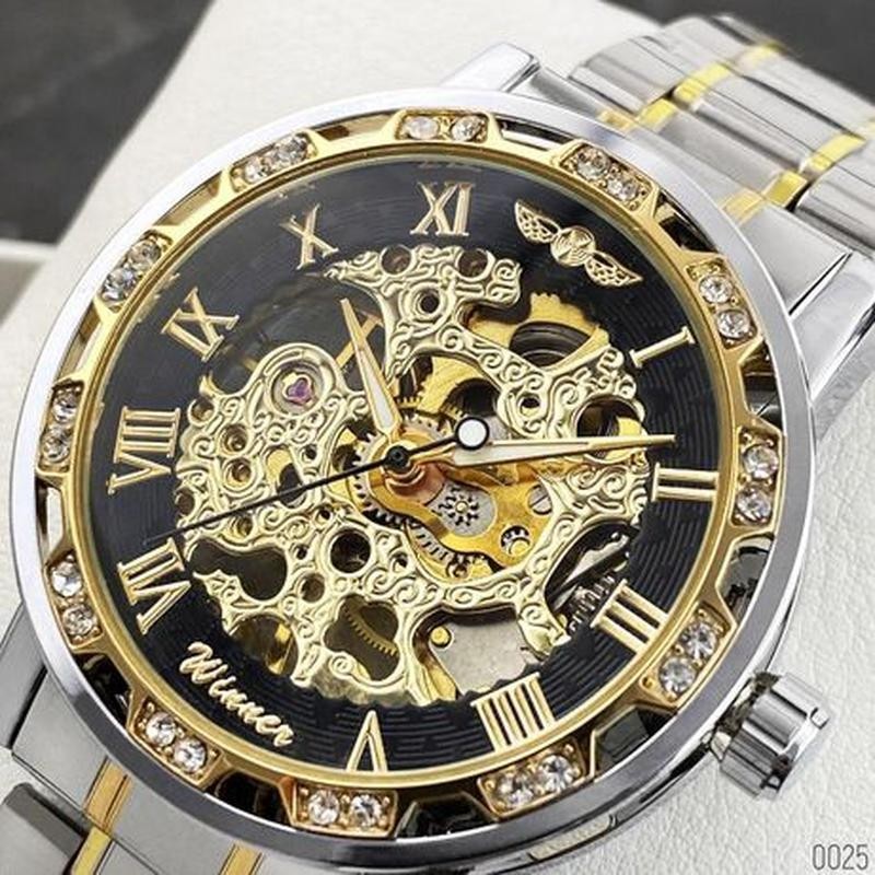 

Часы наручные Winner Diamonds Automatic Silver-Black-Gold 1099-0026