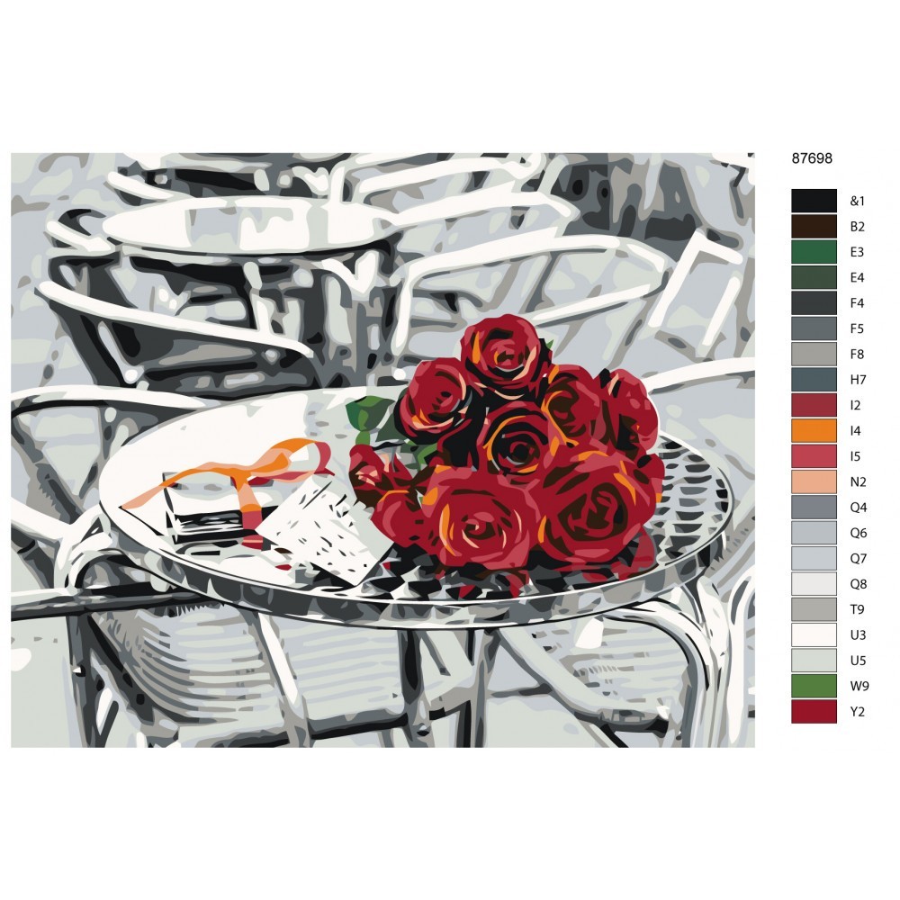

Картина по номерам Paintboy Розы на столе, 40*50 см