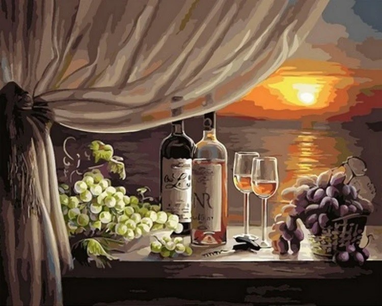 

Картина по номерам Paintboy Вино на закате, 40*50 см