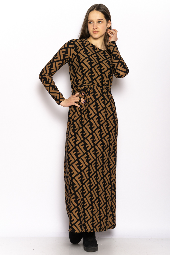 

Принтованное платье Time of Style 628F004 XXL Коричневый
