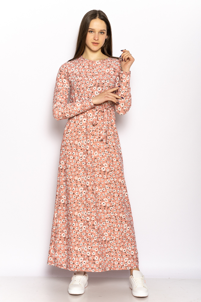 

Стильное платье макси Time of Style 628F001 S-M Пудровый
