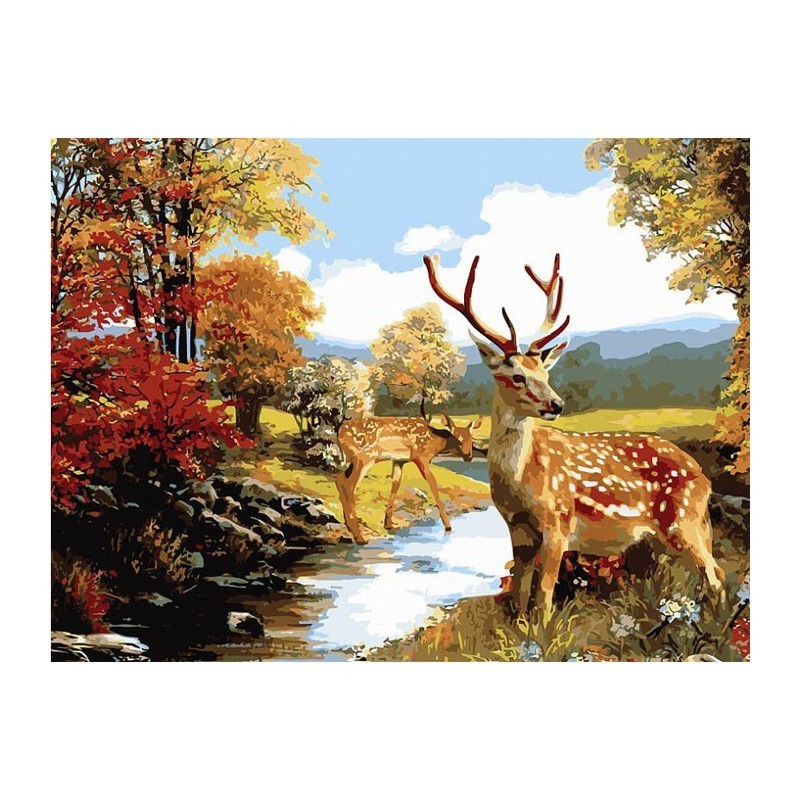 

Картина по номерам Paintboy Олени у реки, 40*50 см