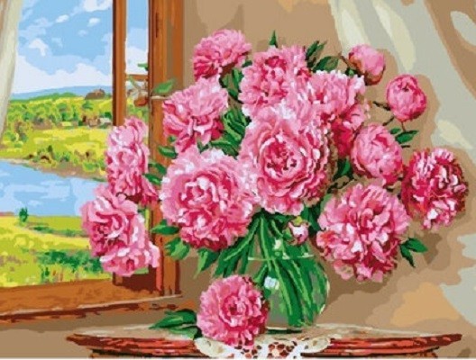 

Картина по номерам Paintboy Яркие пионы, 40*50 см