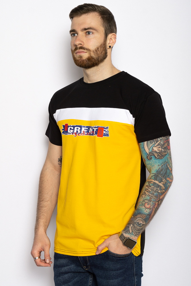 

Футболка мужская Time of Style 85F357 XXL Черно-желтый