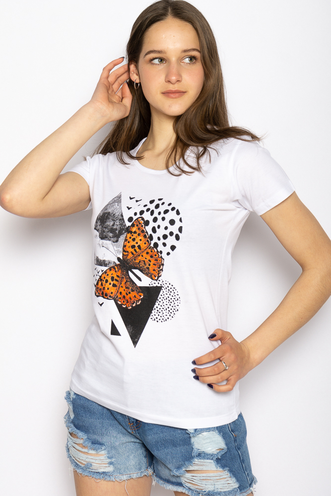 

Футболка женская с бабочкой Time of Style 600F023  Белый, Футболка женская с бабочкой Time of Style 600F023 S Белый