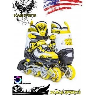 

Ролики Scale Sports LF 967 Желтые, размер 29-33