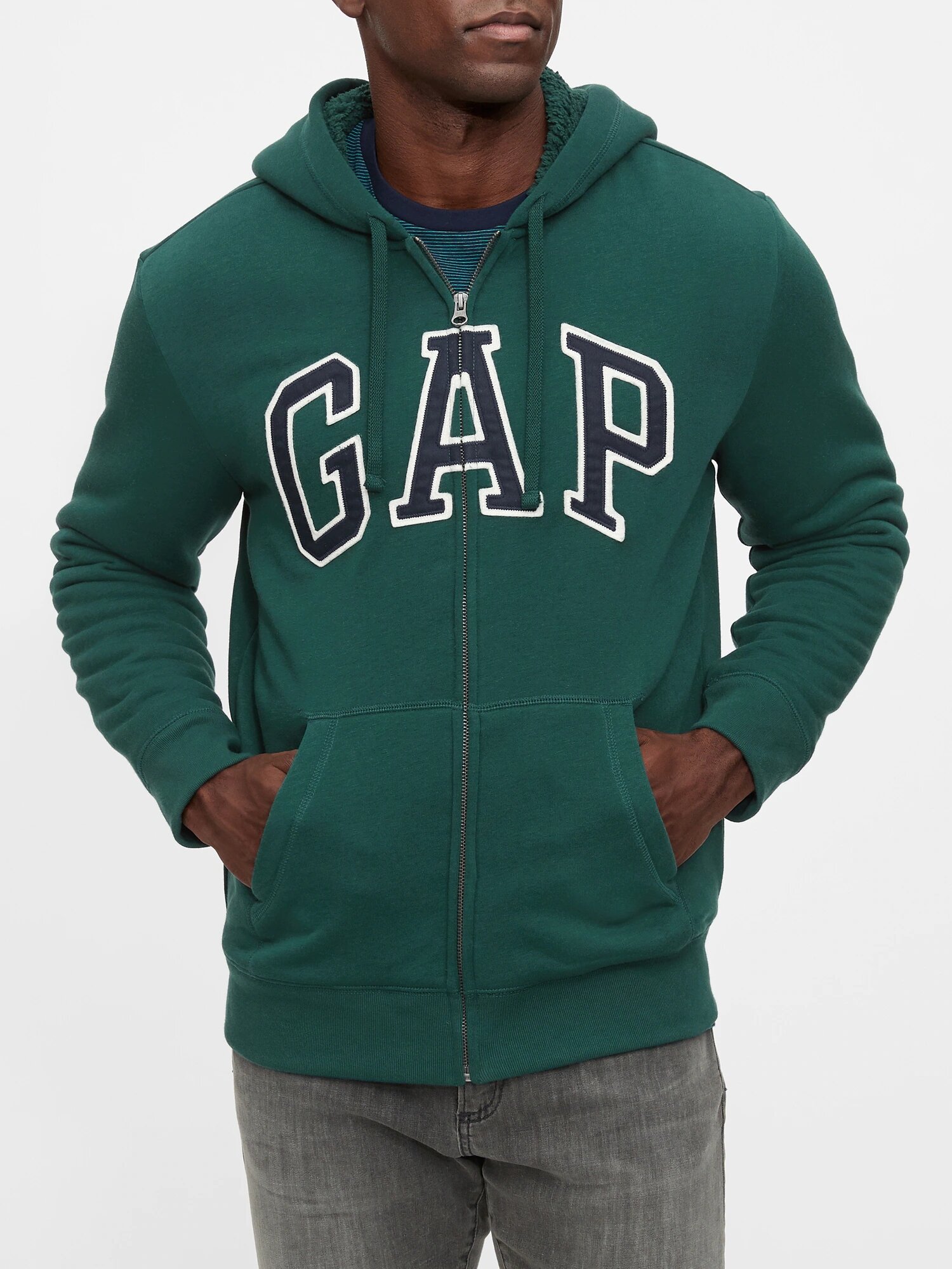 

Толстовка GAP 156215954 L Зеленая