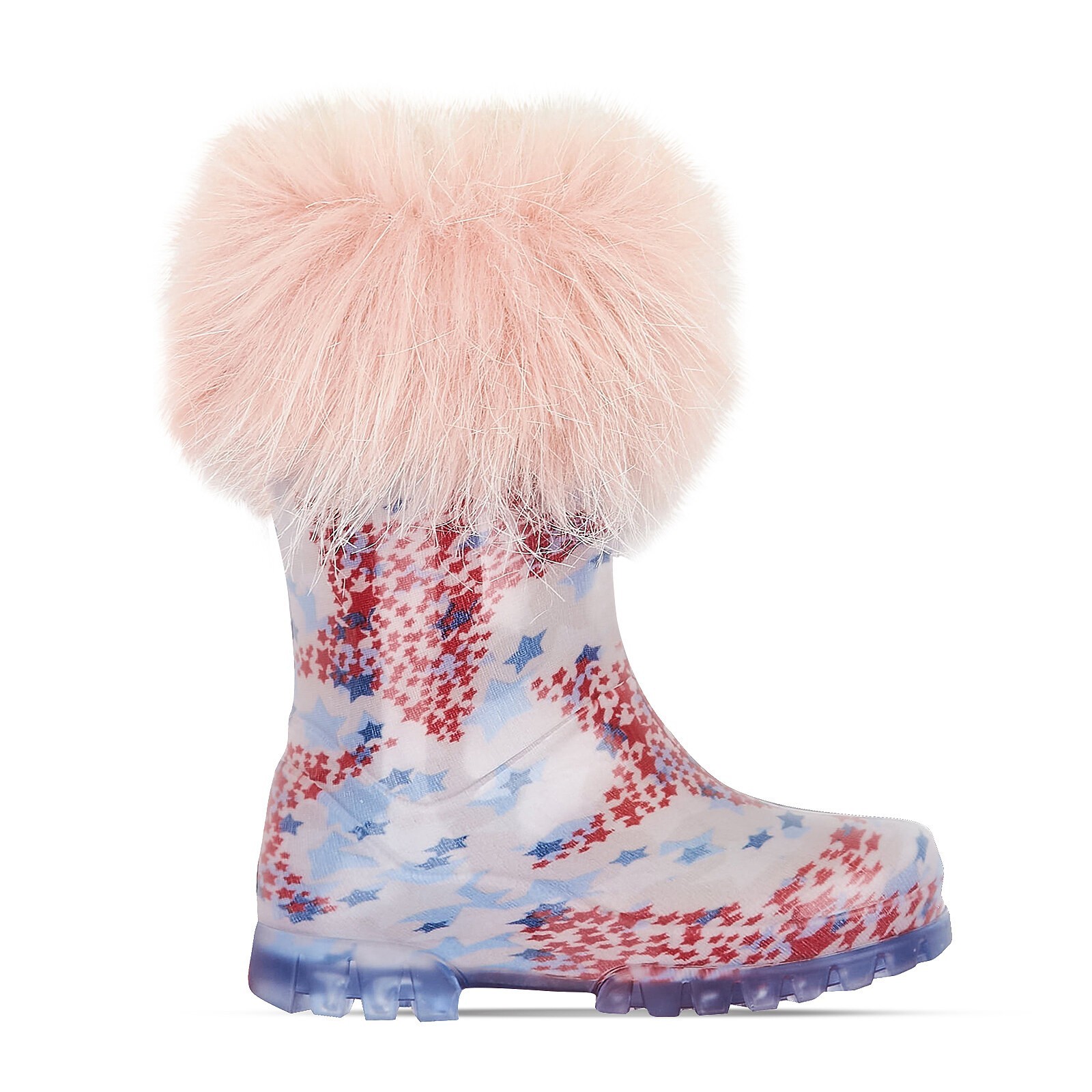 

Резиновые сапоги с мехом голубовато красный принт Demar Арт. Gwiazdka 24-25 р. (2953880343034)