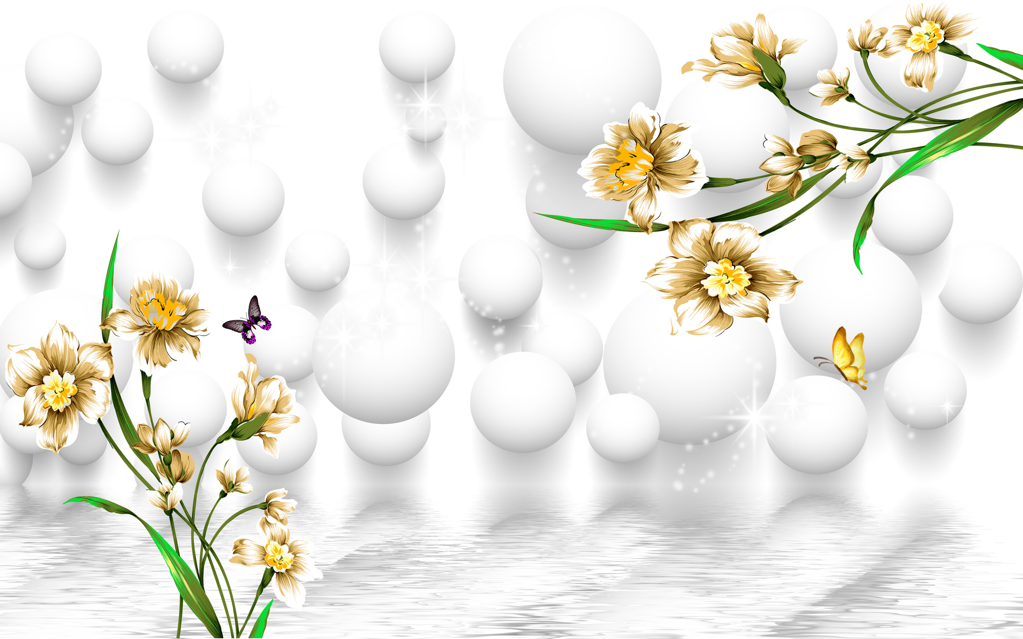 

Фотообои 3D 'Белые сферы' (3491) , Кожа