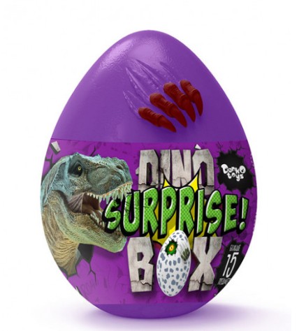 

Детский набор для творчества Danko Toys Dino Surprise Box яйцо динозавра из 12 предметов