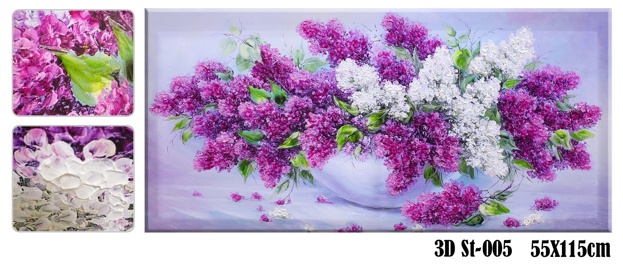 

Картина на холсте SvitArt 3D 55x115 см St-005
