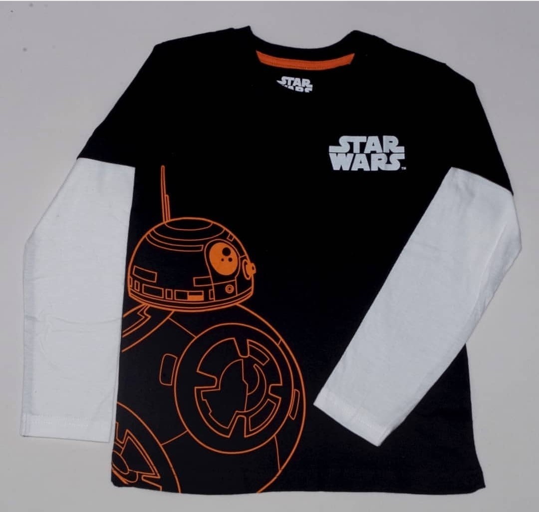 

Футболка з довгим рукавом Star wars 2001032403G 110-116 cм Чорна з білим (2001032403)
