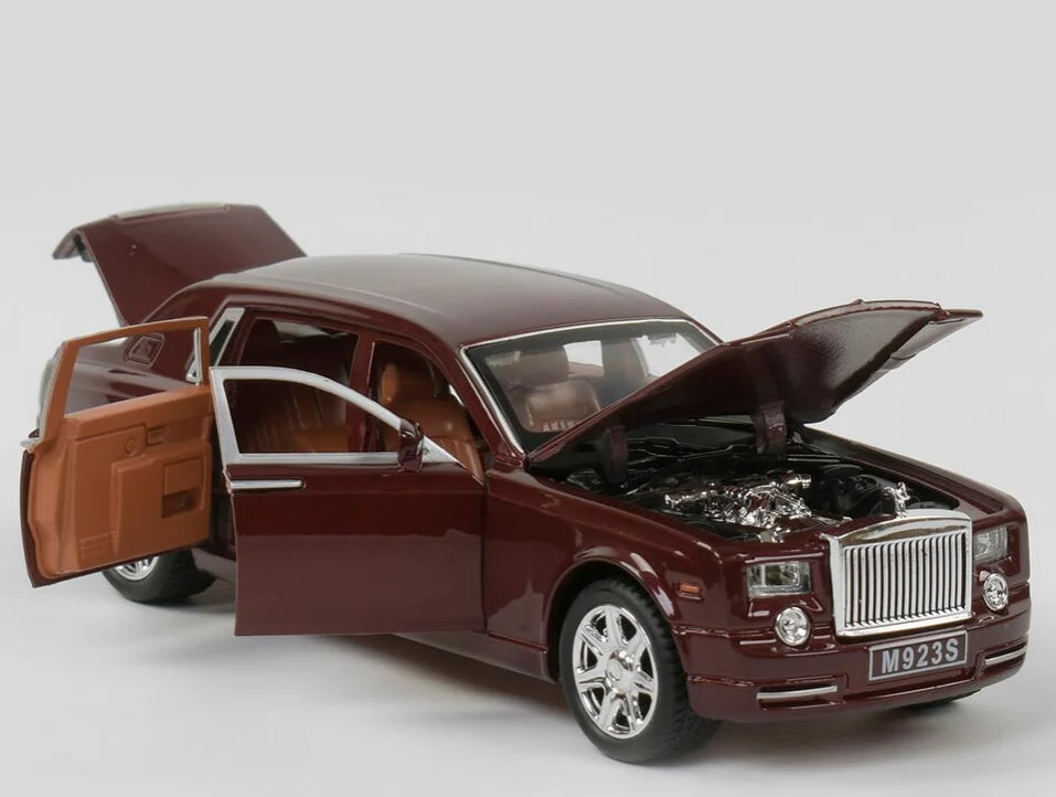 

Машина металлическая Rolls-Royce Phantom 2 цвета, свет, звук, открываются двери Auto Expert 2566 Красная