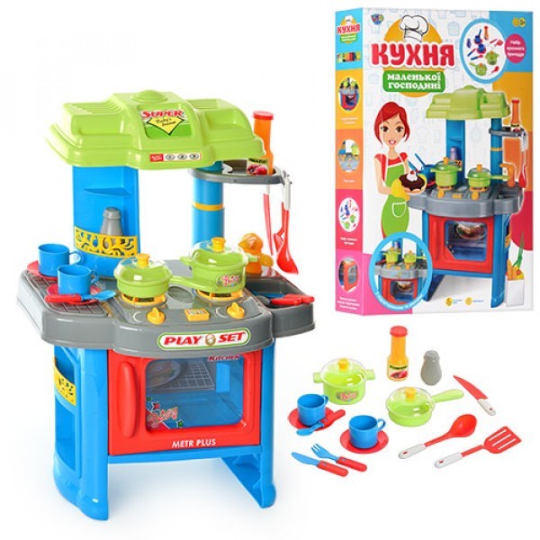 

Игровой набор 008-26 А Кухня с плитой, посудкой и аксессуарами, свет, звук