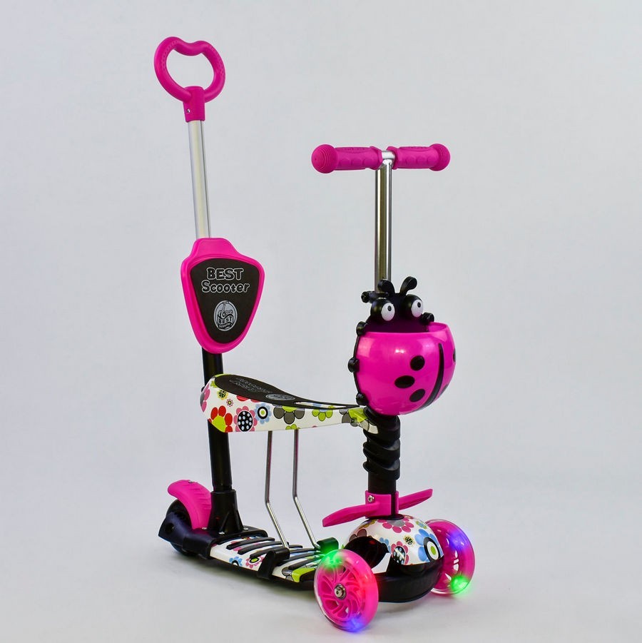 

Cамокат 3-х колёсный 5 в 1 Абстракция, подсветка колес Best Scooter 74230