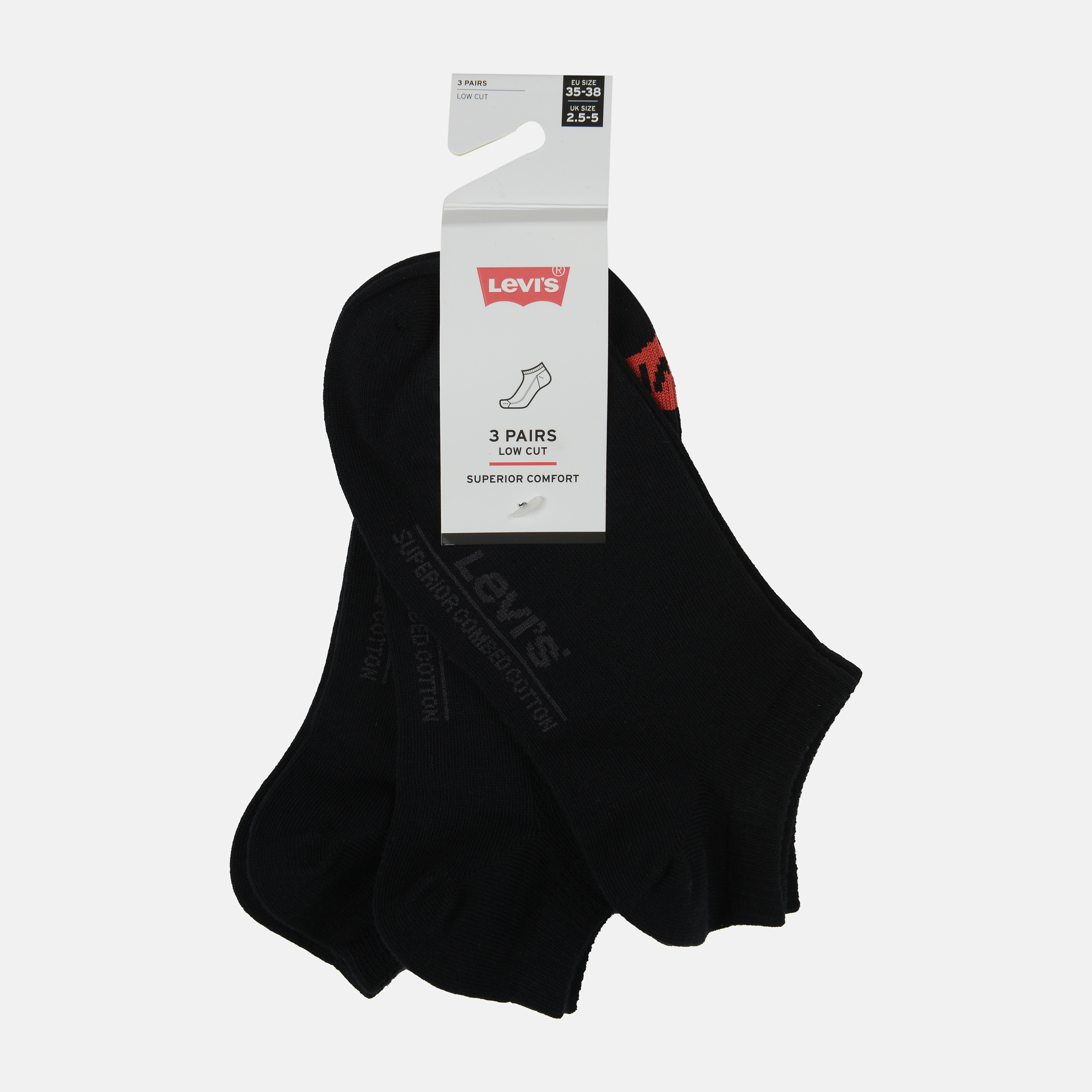 

Набор носков Levi's 903050001-884 39-42 3 пары Черный