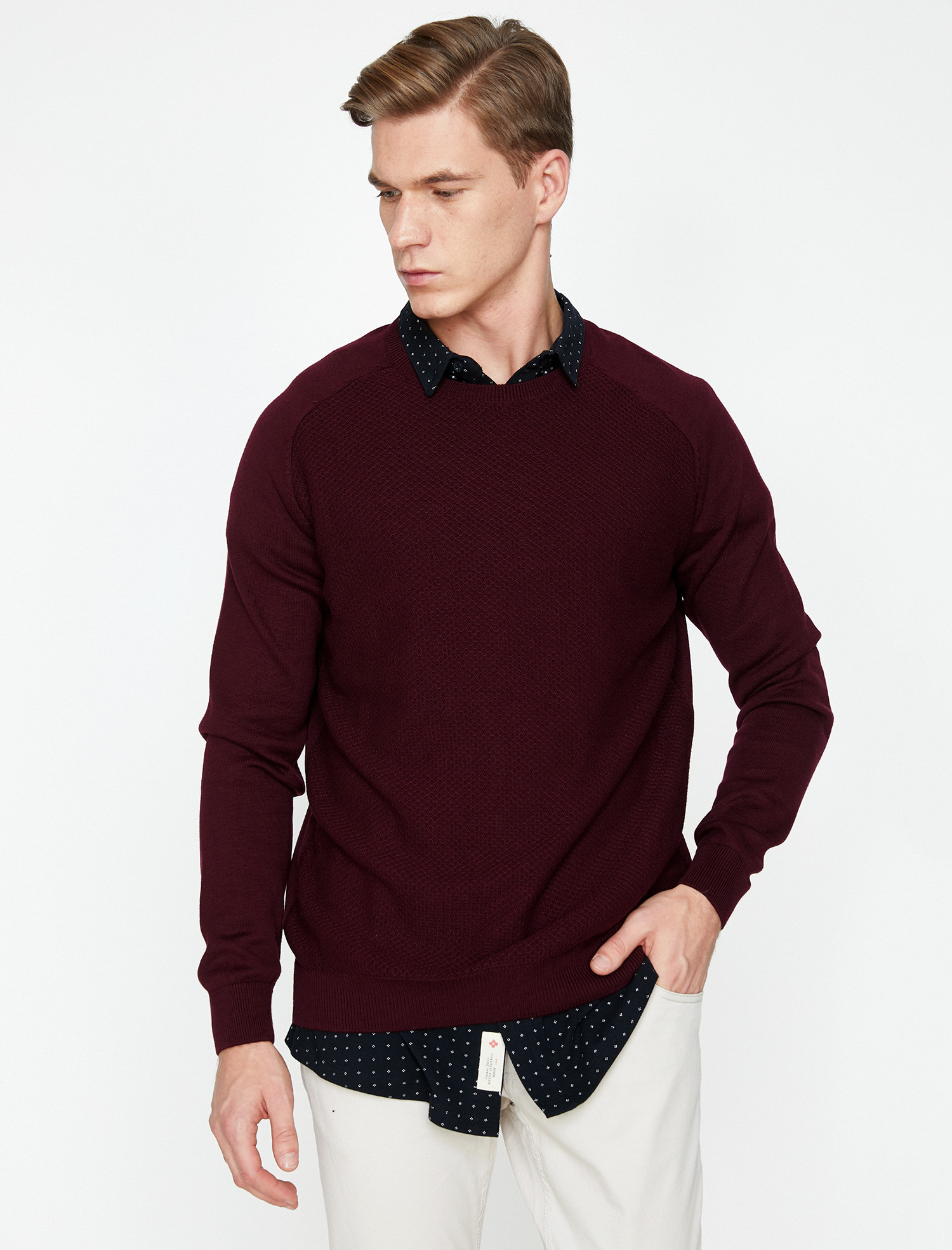 

Джемпер Koton 9KAM94054OT-477 S Bordeux