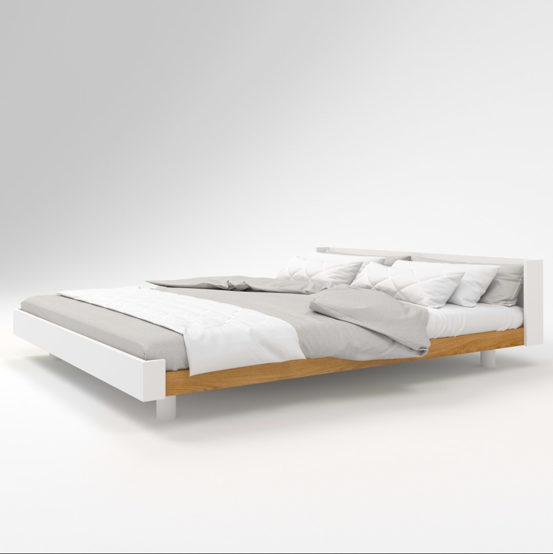 

Кровать 1800 * 2000 WOSCO М. 03.30331 белый / дуб