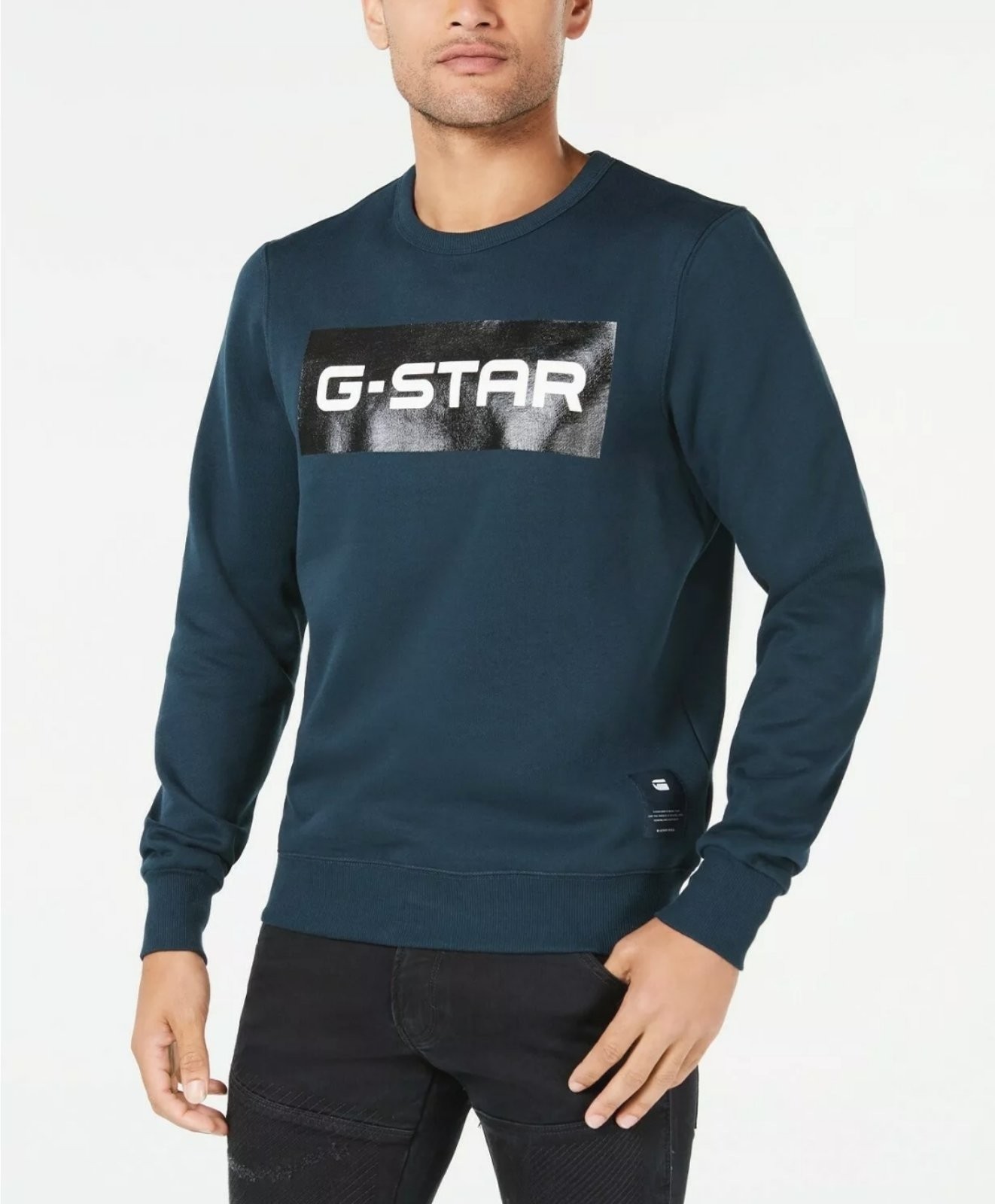 

Мужская толстовка Swando G-Star Raw флисовая ткань с круглым вырезом и логотипом G-Star,темно-зеленый,D12796, p.XXL.