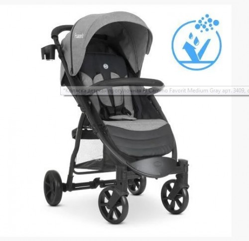 

Коляска детская прогулочная El Camino Favorit Medium Gray арт. 3409