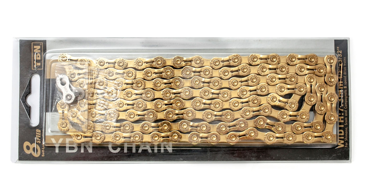 

Цепь YBN SLA-H8 Gold, с замком (8 скоростей), золотая