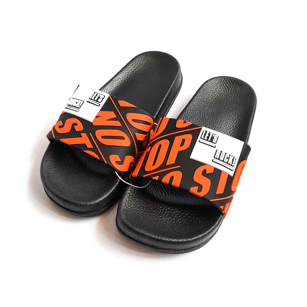 

Шлепанцы ТМ Favorite shoes 36 для мальчика черные/оранжевые 23 см (арт.348336)
