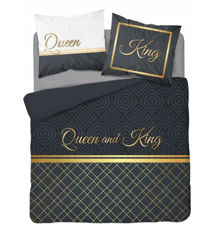 

Комплект постельного белья KING & QUEEN, хлопок (2 наволочки+1 пододеяльник) двухстороннее 200 х 220 см