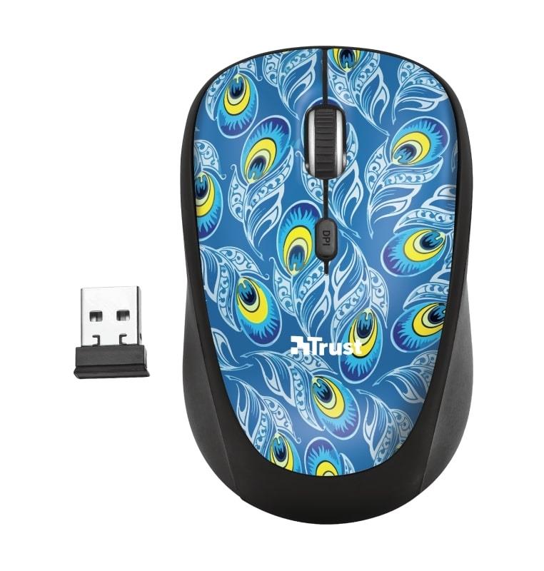 

Мышь Wireless Trust Yvi Peacock (23388) Black USB