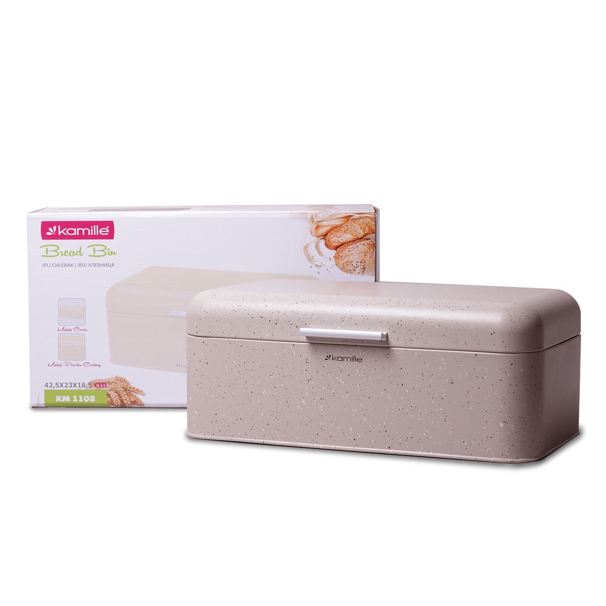 

Хлебница Kamille 42*23.5*16.5см из нержавеющей стали