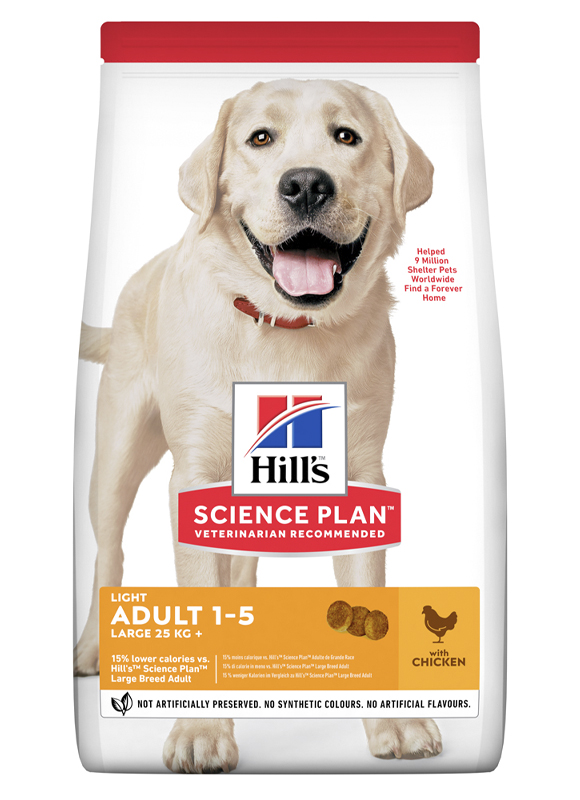 

Сухой корм HILL'S SCIENCE PLAN Adult Light Large Breed для собак с Курицей - 14 кг