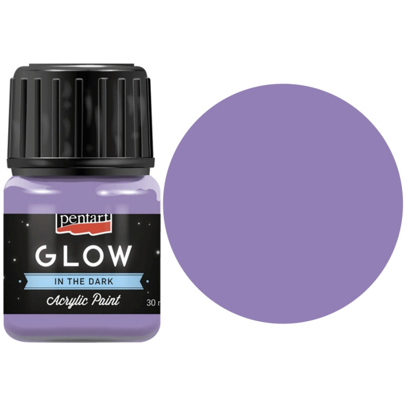 

Краска акриловая Pentart Glow in the dark 30 мл лиловый (5997412761436)