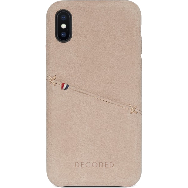 

Кожаный чехол Decoded Back Cover для iPhone Xs/X Beige