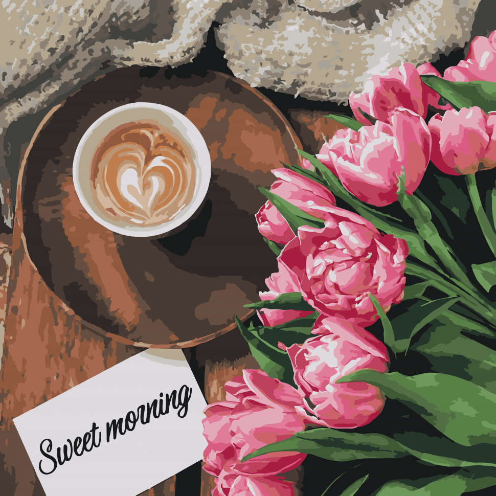 

Картина по номерам Art Craft "Sweet morning" 40*40 см 12107-AC