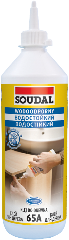 

Клей(ПВА)Водостойкий Для Древесных Материалов 65А PVAC D3 5л/7 кг SOUDAL