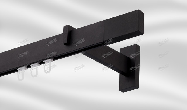 

Карниз одинарный Square Line 200 см. Чёрный Финал Квадро
